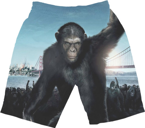 Men's Shorts 3D - Planet-Of-The-Apes-2 - Mfest