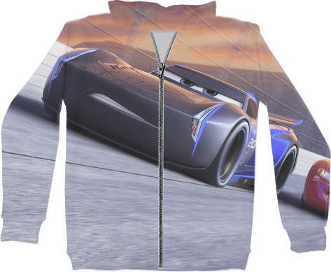 Unisex Zip-through Hoodie 3D - Cars-2 - Mfest