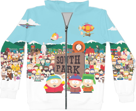 Unisex Zip-through Hoodie 3D - South Park-2 - Mfest