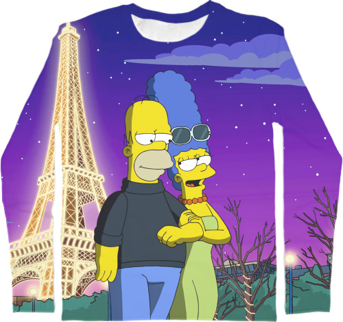 Men's Longsleeve Shirt 3D - Simpsons-11 - Mfest