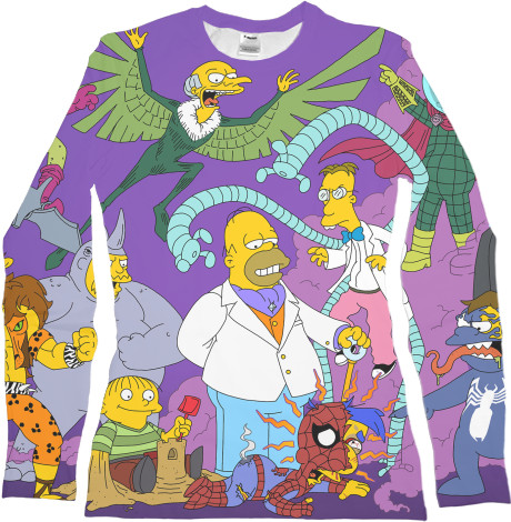 Women's Longsleeve Shirt 3D - Simpsons-7 - Mfest