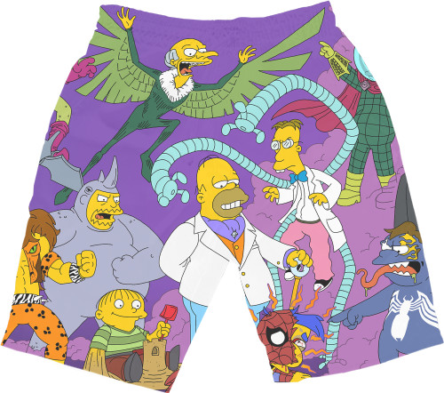 Men's Shorts 3D - Simpsons-7 - Mfest