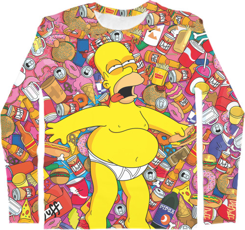 Men's Longsleeve Shirt 3D - Simpsons-5 - Mfest