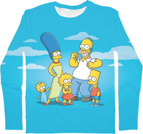 Men's Longsleeve Shirt 3D - Simpsons-2 - Mfest