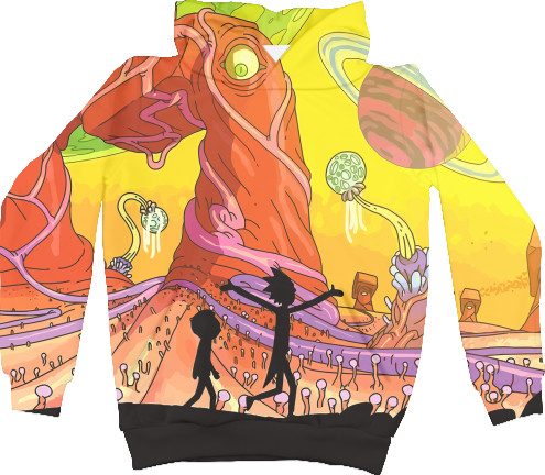 Kids' Hoodie 3D - Rick and Morty-1 - Mfest