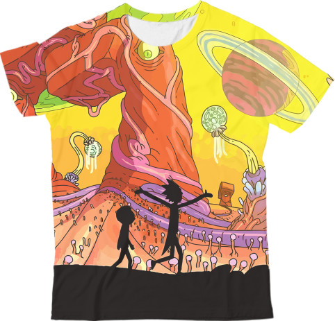 Kids' T-Shirt 3D - Rick and Morty-1 - Mfest