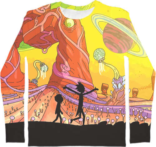 Men's Longsleeve Shirt 3D - Rick and Morty-1 - Mfest