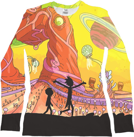 Women's Longsleeve Shirt 3D - Rick and Morty-1 - Mfest