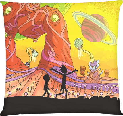 Square Throw Pillow - Rick and Morty-1 - Mfest