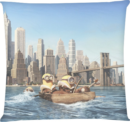 Square Throw Pillow - Minions-4 - Mfest