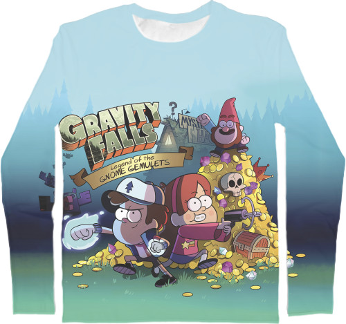 Футболка з Довгим Рукавом 3D Дитяча - Gravity-Falls-4 - Mfest