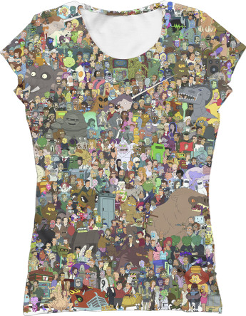 Women's T-Shirt 3D - Futurama-1 - Mfest