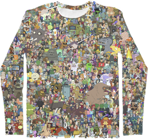 Men's Longsleeve Shirt 3D - Futurama-1 - Mfest