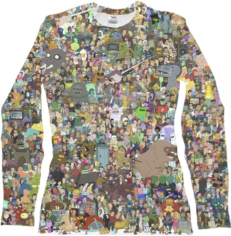 Women's Longsleeve Shirt 3D - Futurama-1 - Mfest