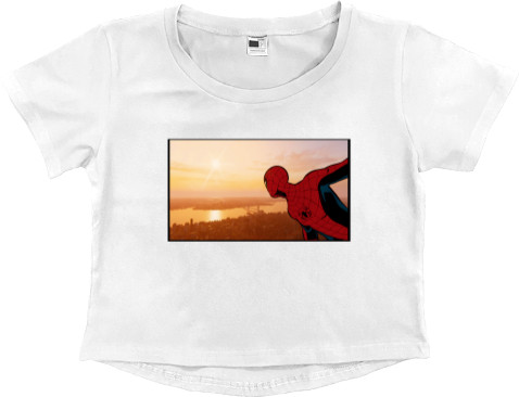 Women's Cropped Premium T-Shirt - Spider man 15 - Mfest