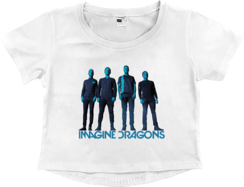 Women's Cropped Premium T-Shirt - Imagine Dragons 15 - Mfest