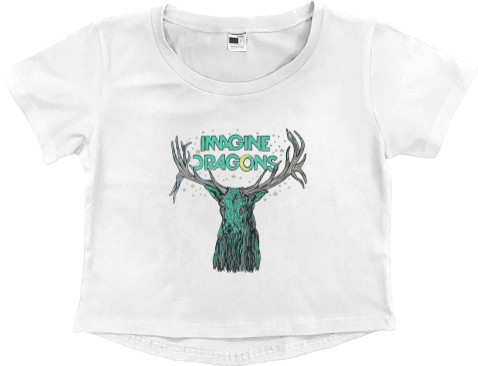 Women's Cropped Premium T-Shirt - Imagine Dragons 7 - Mfest