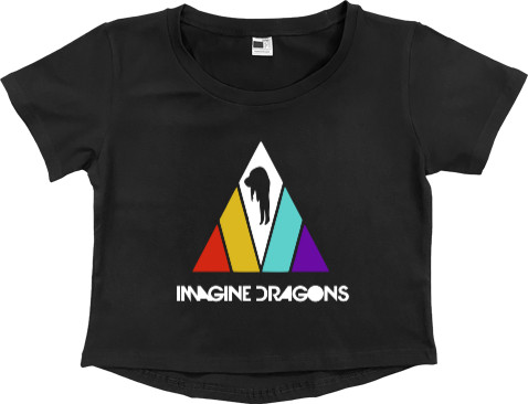 Women's Cropped Premium T-Shirt - Imagine Dragons 5 - Mfest