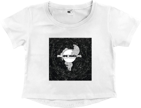 Women's Cropped Premium T-Shirt - Imagine Dragons 4 - Mfest