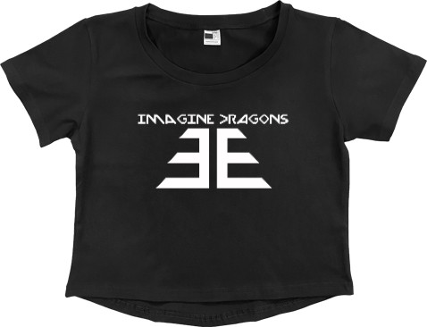 Women's Cropped Premium T-Shirt - Imagine Dragons 1 - Mfest