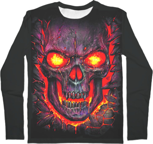 Men's Longsleeve Shirt 3D - Скелет - Mfest