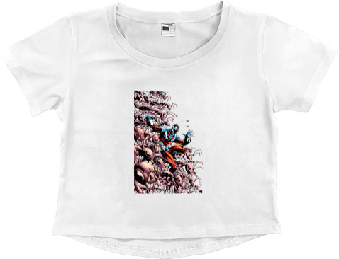 Women's Cropped Premium T-Shirt - Человек - Муравей 1 - Mfest