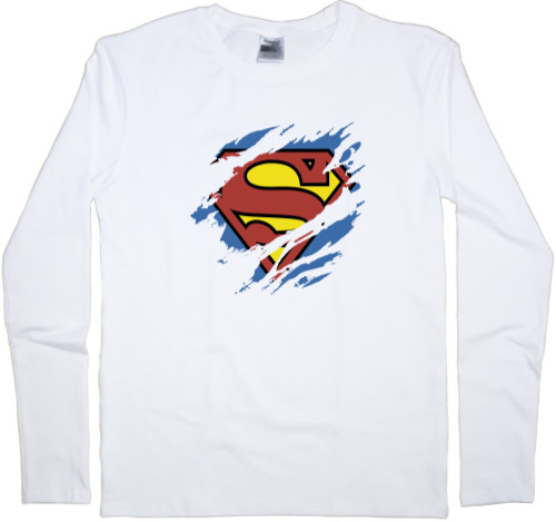 Men's Longsleeve Shirt - superman рванка - Mfest