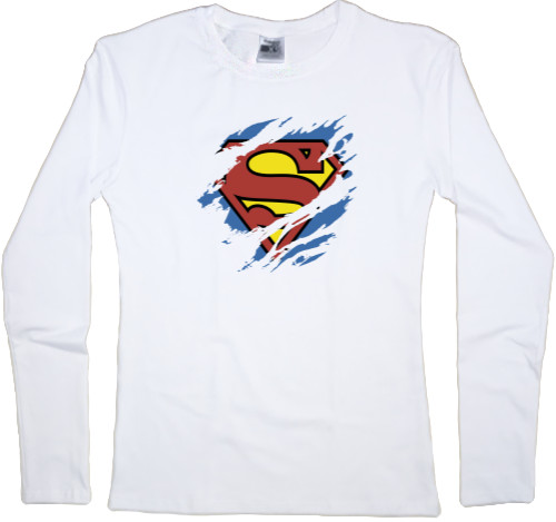 Women's Longsleeve Shirt - superman рванка - Mfest