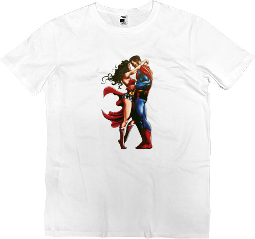 Men’s Premium T-Shirt - Superman and Wonder women - Mfest