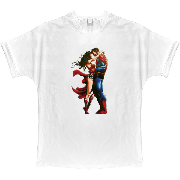 T-shirt Oversize - Superman and Wonder women - Mfest