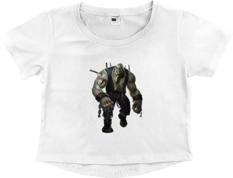 Women's Cropped Premium T-Shirt - Solomon Grundy 1 - Mfest