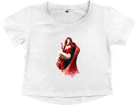 Women's Cropped Premium T-Shirt - Scarlet 4 - Mfest