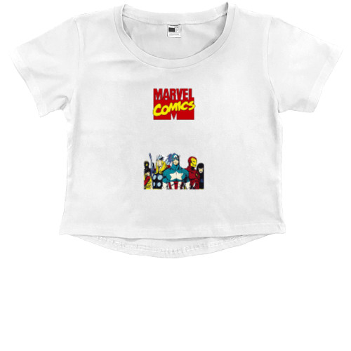 Kids' Premium Cropped T-Shirt - Marvel comics 4 - Mfest