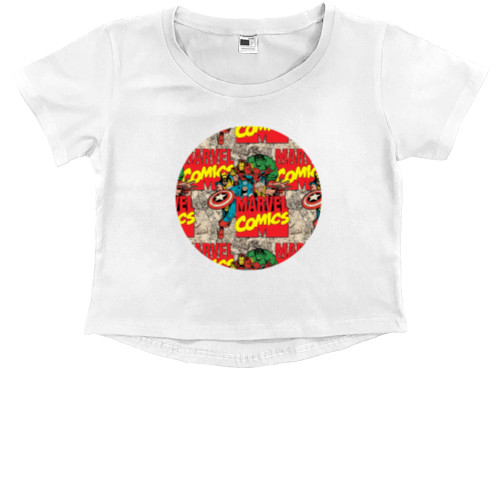 Kids' Premium Cropped T-Shirt - Marvel comics 3 - Mfest