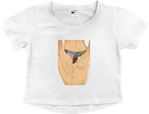 Women's Cropped Premium T-Shirt - print-1 - Mfest