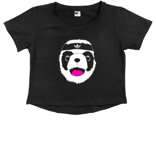 Kids' Premium Cropped T-Shirt - Панда Адидас - Mfest