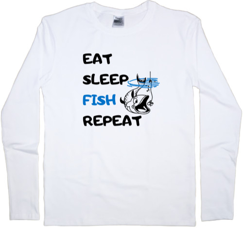 Men's Longsleeve Shirt - Eat sleep fish - Mfest