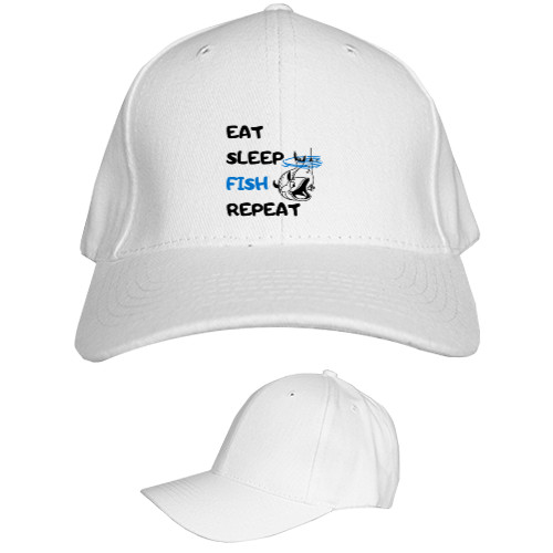 Kids' Baseball Cap 6-panel - Eat sleep fish - Mfest