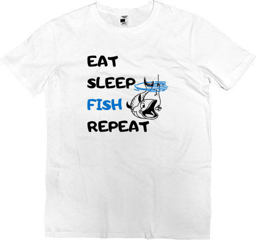 Men’s Premium T-Shirt - Eat sleep fish - Mfest