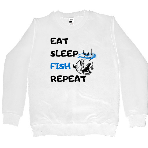 Women's Premium Sweatshirt - Eat sleep fish - Mfest