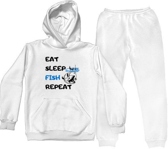 Sports suit for women - Eat sleep fish - Mfest