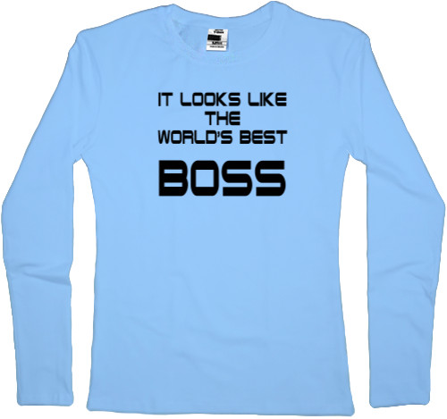 Лонгслив Женский - World best boss - Mfest