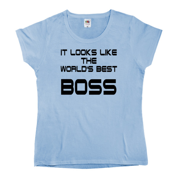 Women's T-shirt Fruit of the loom - World best boss - Mfest