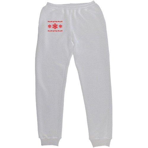 Women's Sweatpants - Орнамент снежинки - Mfest