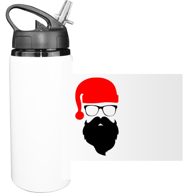 Sport Water Bottle - Дед мороз бородач - Mfest