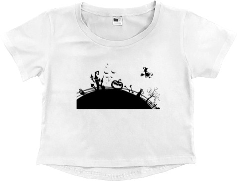 Women's Cropped Premium T-Shirt - Halloween 10 - Mfest