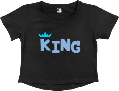 Women's Cropped Premium T-Shirt - King 2 - Mfest