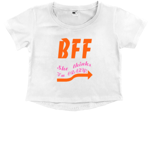 Kids' Premium Cropped T-Shirt - BFF 1 - Mfest