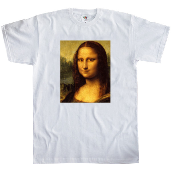 Men's T-Shirt Fruit of the loom - Leonardo da vinci Mona Lisa - Mfest