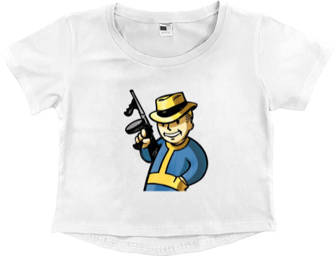 Women's Cropped Premium T-Shirt - Fallout 1 - Mfest